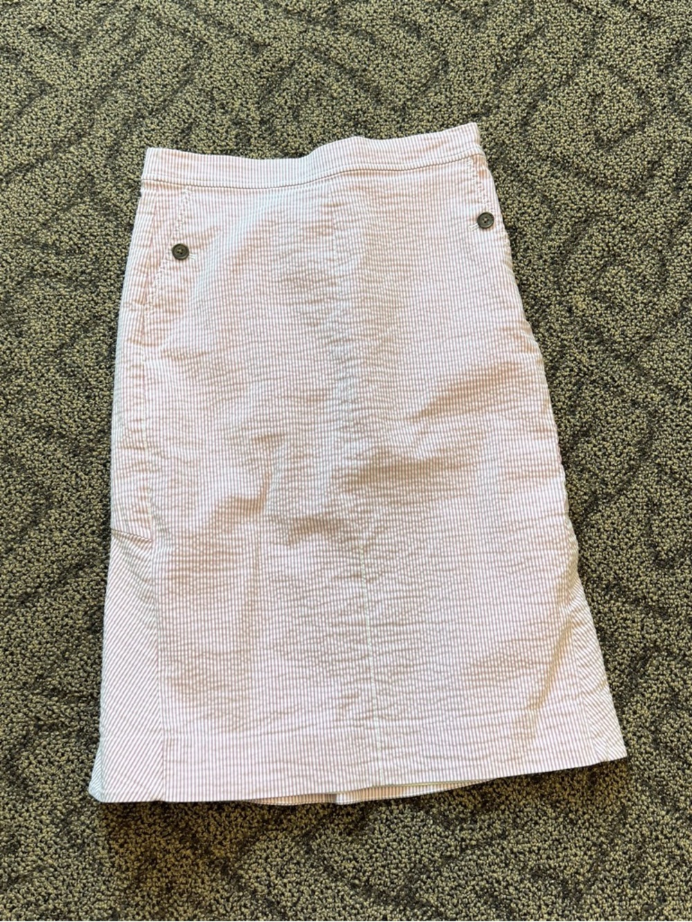 J. Crew Purple White Seersucker Pencil Skirt